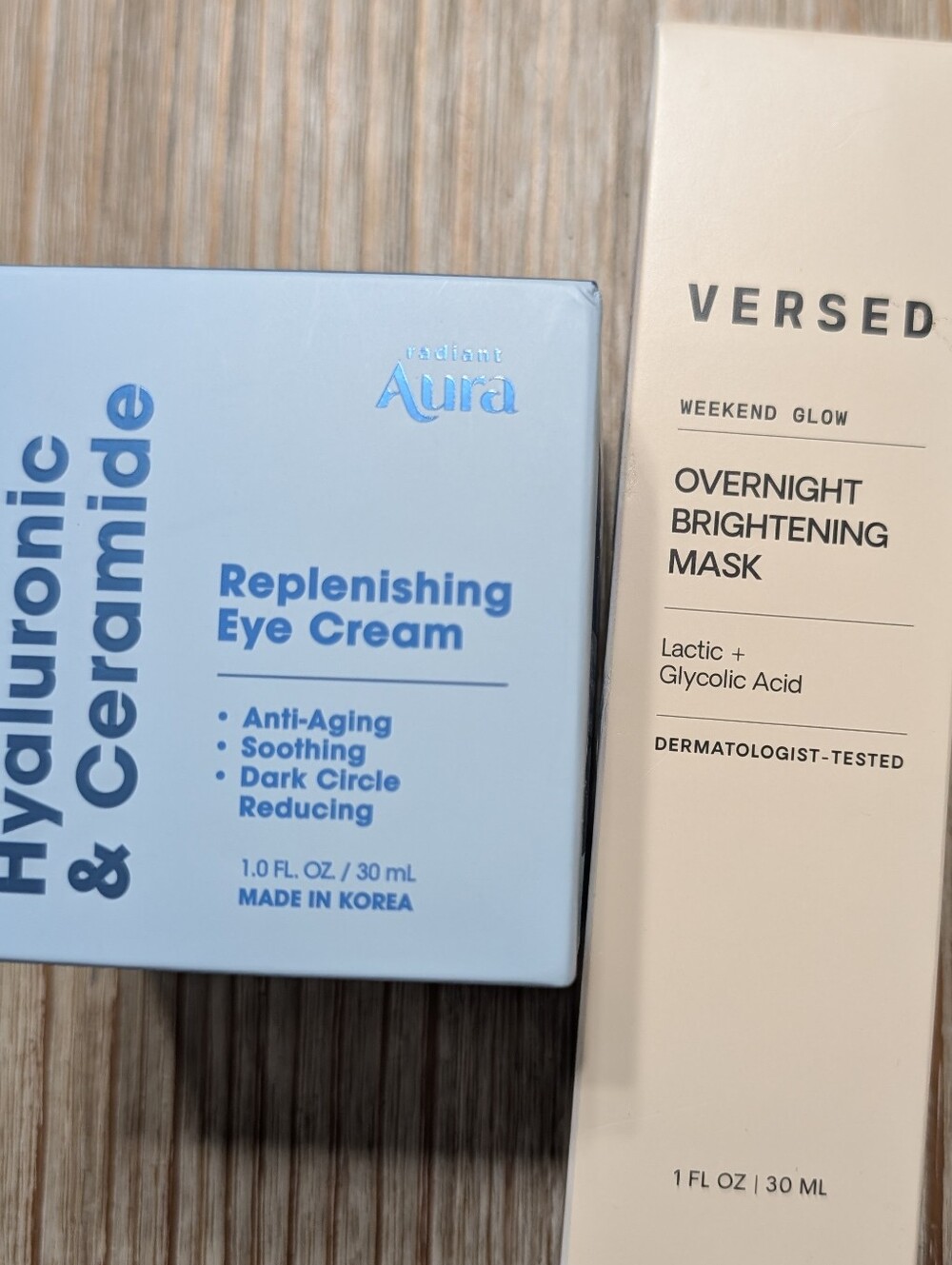 Radiant Aura hyaluronic ceramide Korean eye Care & brightening lactic glycolic